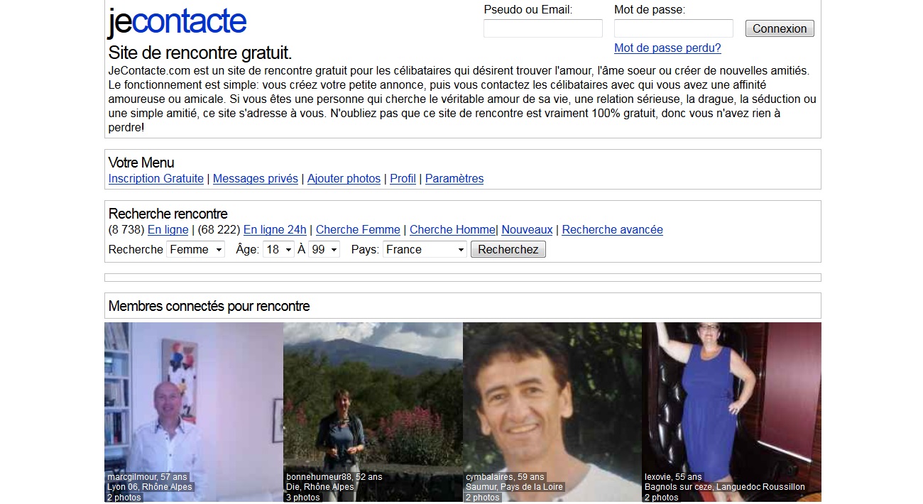 Avec 4 millions de visites mensuelles, le site jecontacte.com est 250e au classement des sites internet les plus fréquentés de France.